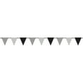 thumbnail image 1 of 12ft Black Polka Dot and Striped Pennant Banner, 1 of 2