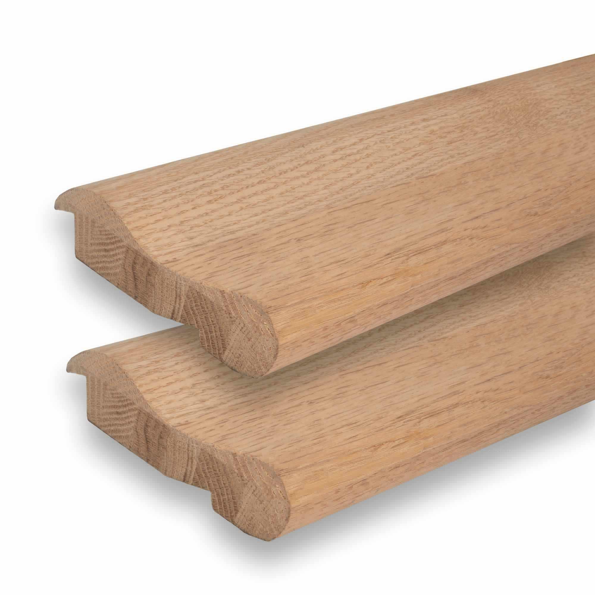 Outwater 12ft Chicago Bar Rail Cut Into 6ft Pieces - 1-3/8in H x 5in W - Unfinished Red Oak Rail