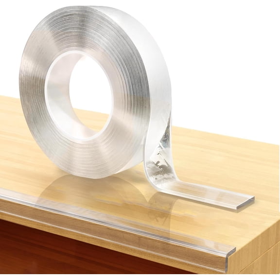12ft Clear Edge Protector Strip | Transparent PVC Cushion Guard | Baby Safety Edge Protector Tape & Furniture Corner Bumper | Baby Proofing Set, Non-Toxic & Safe for Tables, Fireplaces & Countertops