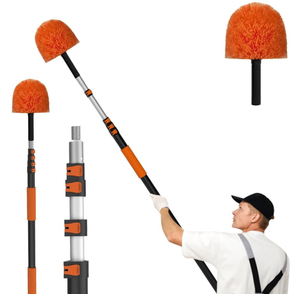 12ft Cobweb Duster With Extension Pole Spider Web Brush For Cleaning Extendable Professional Ceiling And Corner Dusters Outdoor Indoor Use