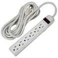 thumbnail image 1 of 12ft (Feet) 6-Outlet Surge Protector 14AWG/3, 15A, 90J Surge Suppresor, UL/cUL Listed, White, 10 Pack, 1 of 2