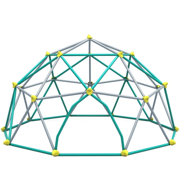 12ft Geometric Dome Climber Play Center, Kids Climbing Dome Tower, Rust & UV Resistant Steel Supporting 1000 LBS
