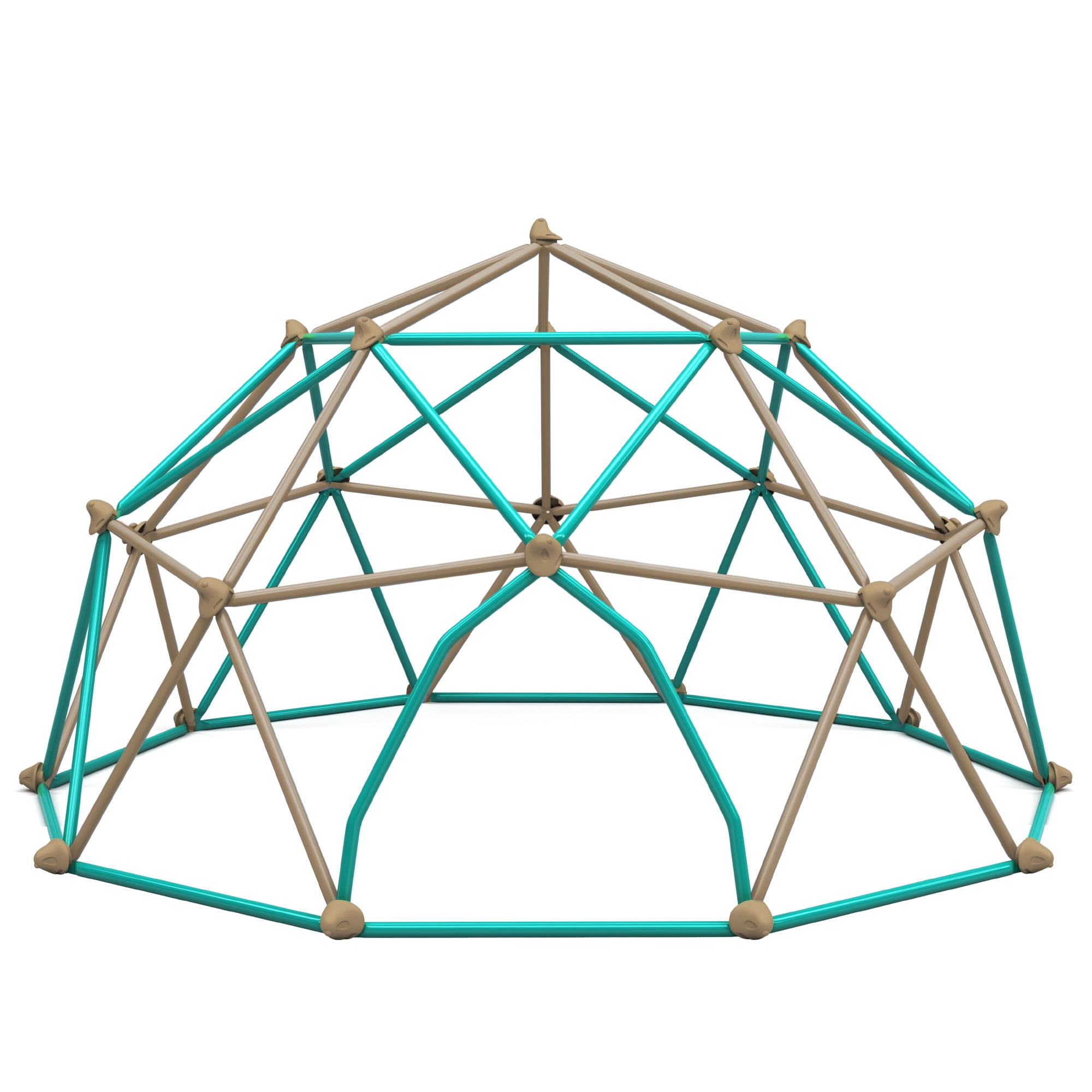 12ft Geometric Dome Climber Play Center for Kids, Outdoor Jungle Gym Climbing Tower with Hammock, Rust & UV Resistant Steel Supports 1000 LBS