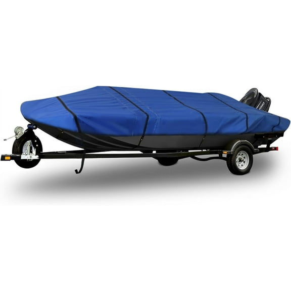 12ft Heavy Duty Trailerable Jon Boat Cover 600D Marine Grade Polyester Boat Cover Fits Jon Boats