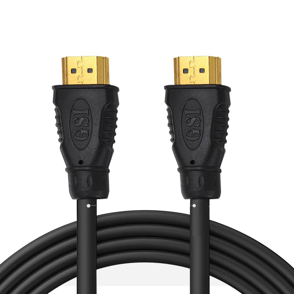 12ft’ High Definition HDMI Cord - Portable Universal Gold Plated HDMI Cable Wire Adapter - TV to Player/Speaker/Computer Audio Video Connection - Supports 1080p HD 4K, 3D - Pyle GAHDMI6 (Black)