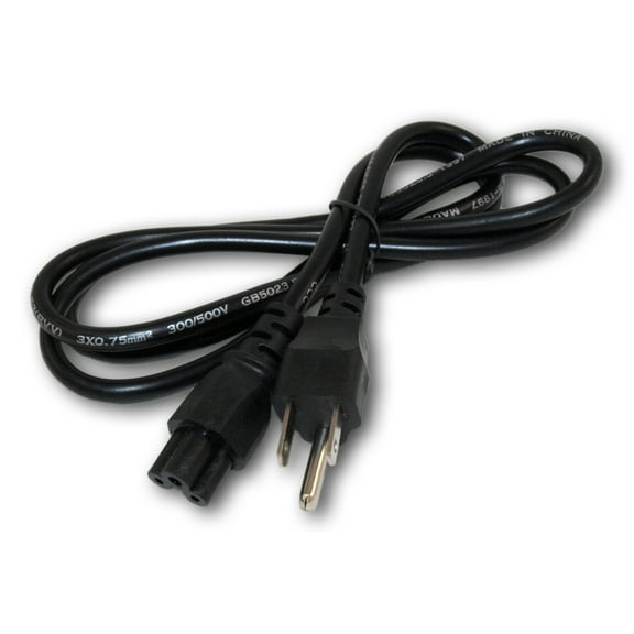 12ft Mickey Mouse Cord (NEMA 5-15P to C5 Plug), 18AWG, Black