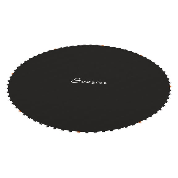 12ft Trampoline Replacement Mat, 72 V-Hooks, 5.5" Springs - Black