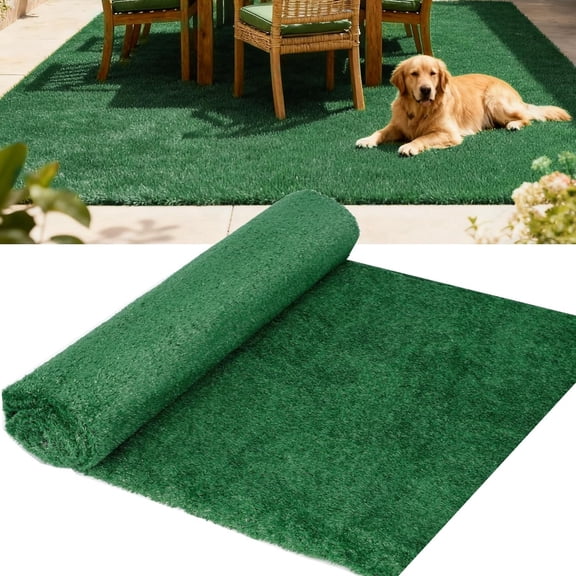 12ft. x 12ft. Synthetic Landscape Fake Grass Mat Artificial Pet Turf Lawn Garden