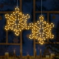 thumbnail image 1 of 12in 72 LED Christmas Snowflake Window Lights Decorations,8 Lighting Modes Cool White Snowflake Lights with Remote Control Timer,USB Powered Christmas Silhouette Window Lights for Home Xmas Decor, 1 of 8