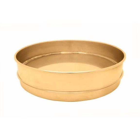 12in All Brass Extended Rim Pan, Half-Height