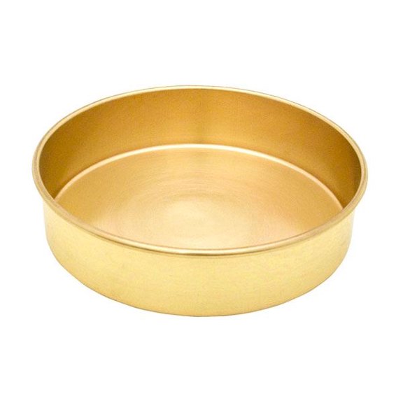 12in Sieve Pan, Brass, Full-Height