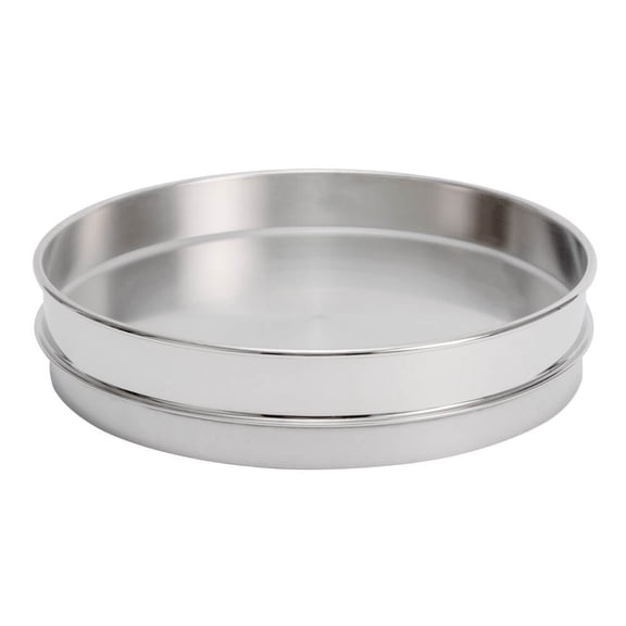 12in All Stainless Extended Rim Pan, Half-Height