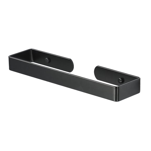12in Aluminum Adhesive Towel Rack No-Drill Mounting, Space Saving Bathroom Kitchen Holder with Strong Backing