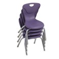 thumbnail image 1 of 12" Contour Chair - Eggplant, set of 4, 1 of 15