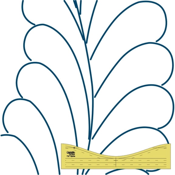 12in Feather Template