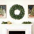 thumbnail image 1 of 12in Green PVC Christmas Wreath without Lights - Unlit Festive Holiday Decor, Durable Simulation Greenery Wreath for Door, Wall & Home, Perfect Christmas Scene Layout Decoration, 30cm, 1 of 6