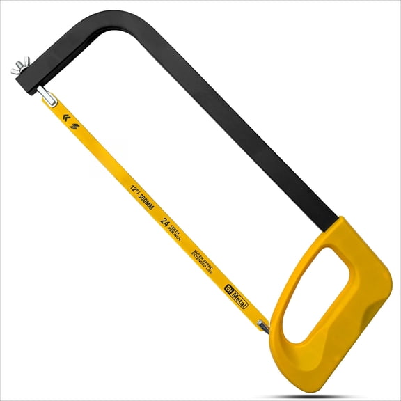 12in. High-Tension Hacksaw Frame with Bi-metal Blade, Hand Saw Suitable for Metal, wood, PVC, Carpentry