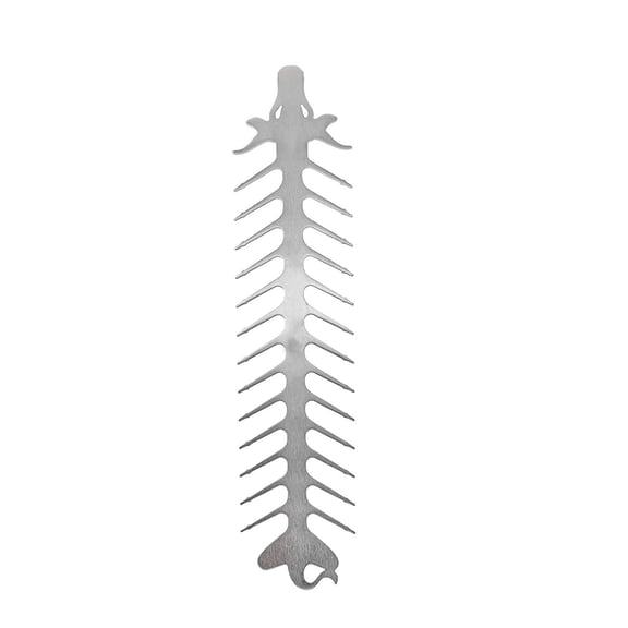 12in Metal Fish Bone BBQ Skewers for Grilling, Reusable Kabob Grill Plates for BBQ Grill Outdoor Cooking