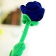 thumbnail image 1 of 12in Plush Rose Flower Stuffed Bendable Stems Plush Bouquet Toy Soft Floral 12.6 Inch for Graduation 2025 Mother's Day Valentines Day Girl Girlfriend Wife Family and Friends Blue, 1 of 2