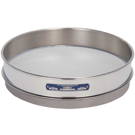 12in Sieve, All Stainless, Intermediate-Height, No.40