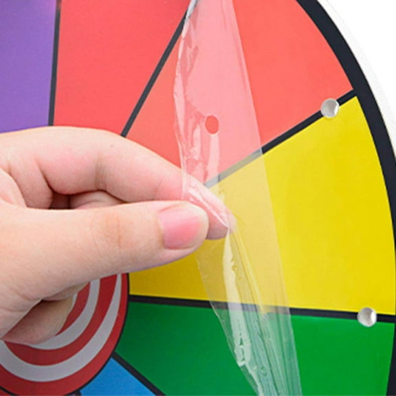 12in Tabletop Prize Wheel Spinning Dry Erase Wheel for Game with Pen and Eraser Carnival Games Lottery Rotating Plate