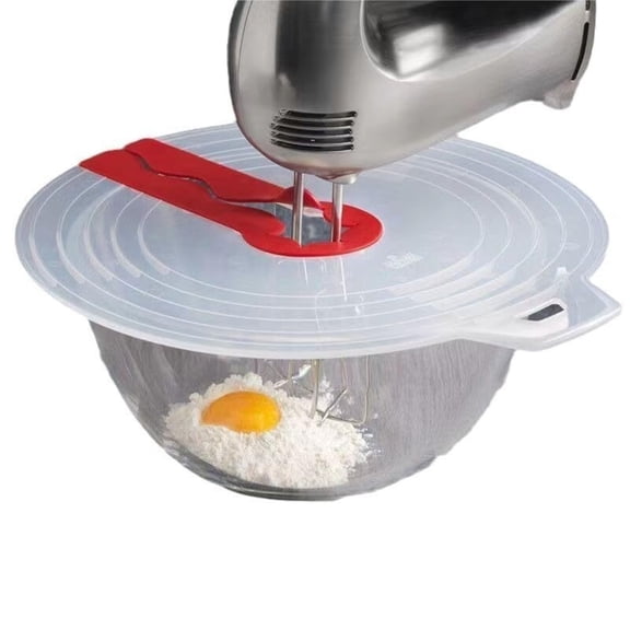 12in Transparent Splatter Guard ,Anti-Spill Lid for Mixing Bowls Kitchen Tool