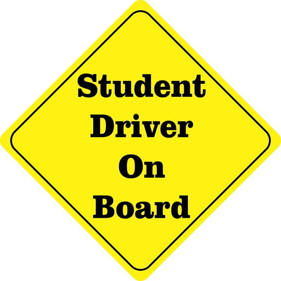 12in x 12in Student Driver On Board Magnet