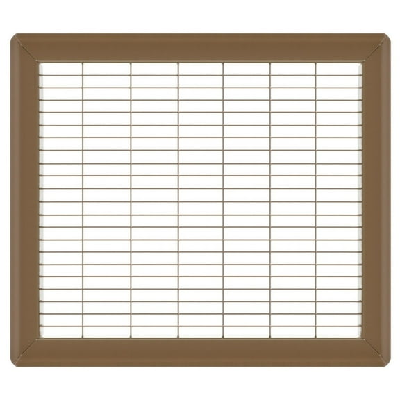 12in x 14in Imperial Brown Heavy Gauge Steel Floor Grille - Heating and Cooling Air Vent