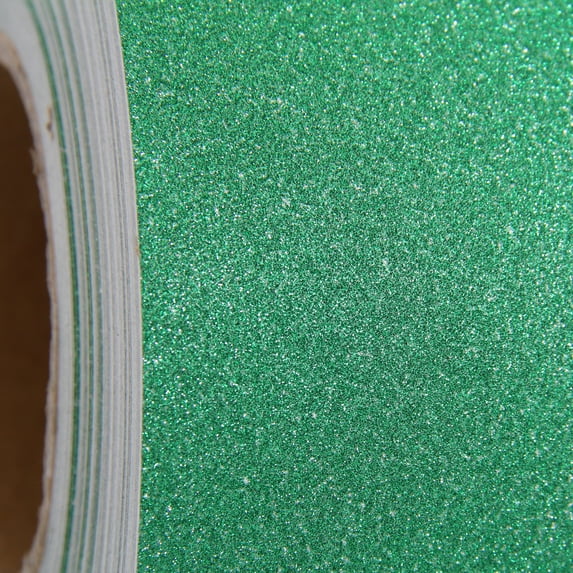 12in x 9ft Roll Threadart Green Glitter Self Adhesive Vinyl | For Glass, Plastic, Metal & More | Compatible with Cricut Silhouette Cameo Craft Cutters | Use Our High-Tack Transfer Paper | 3 Yard Roll
