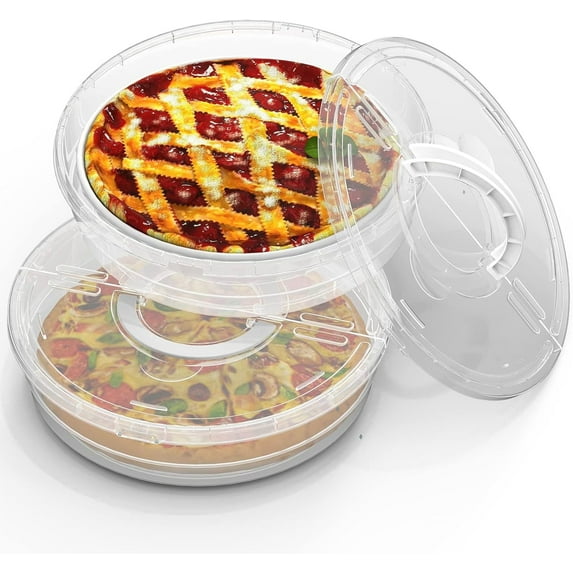 12inch 2 Pack Food Storage Container with Lid and Handle, Reusable 2 ...
