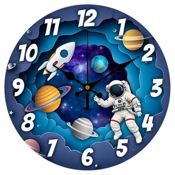 12inch Astronaut Space Wall Clock Battery Operated Wall Clock