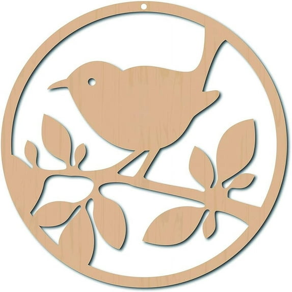 12inch Bird Laser Cut Wooden Wall Sculpture Torus Wall Art Home Decor Sacred Geometry Meditation Spiritual Symbol Unfinished