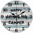 thumbnail image 1 of 12inch Camper Forest Pattern Wall Clock Battery Operated Silent Non Ticking Round Decorative Clock, 1 of 9