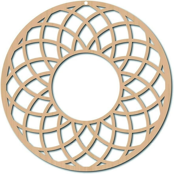 12inch Flower Torus Wall Art Laser Cut Wooden Wall Sculpture Home Decor Sacred Geometry Meditation Spiritual Symbol Unfinished