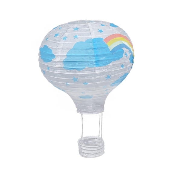 12inch Hot Air Balloon Paper Lantern Lampshade Ceiling Light Wedding Party Decor, White Rainbow,1x hot air ballon,White Rainbow