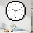 thumbnail image 1 of 12inch Large Round Art Acrylic Mosaic Clock Wall Watch Bedroom Living Room Bathroom Dinner Decorative Ornament, 1 of 6