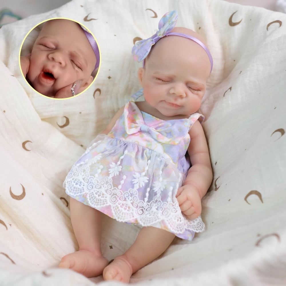 12inch Pascale Full Solid Silicone Flexible Elastic Super Soft Cute Small Size Lifelike Reborn Baby Doll Christmas birthday present
