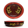 thumbnail image 1 of 12inch Porcelain Tea Tray, Double-Layer Ceramic Tray Circular for Tea Coffee Serving Table, 1 of 7