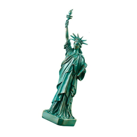12inch Statue of Libertys Sculpture with Coppers Tint for Bookshelves and Coffee