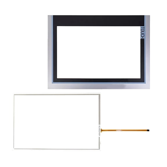 12inch Touch Screen Panel Glass Digitizer with Overlay for 6Av2124-0Mc01-0Ax0 Tp1200 Comfort Touch,1 x Touch Screen Panel With Overlay,Transparent