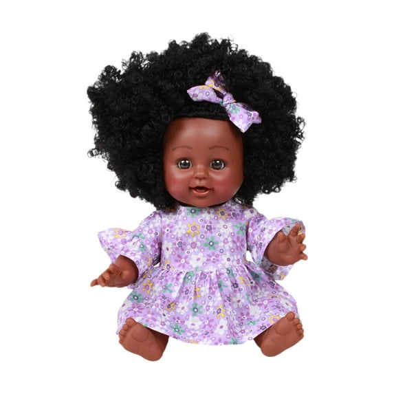 12inch Vinyl Doll Soft Poseable Figure with Clothing for 3-5 Years Pretend Play House Toy Set