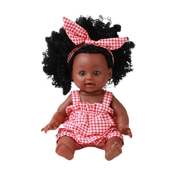 12inch Vinyl Doll Soft Poseable Figure with Clothing for 3-5 Years Pretend Play House Toy Set