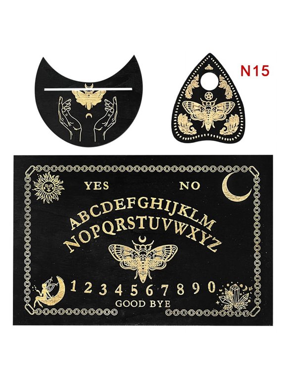 12inch Wooden Divination Pendulum Board Engraved Magic Board Ouija Board Metaphysical Message Witch's Pendulum Board Kit