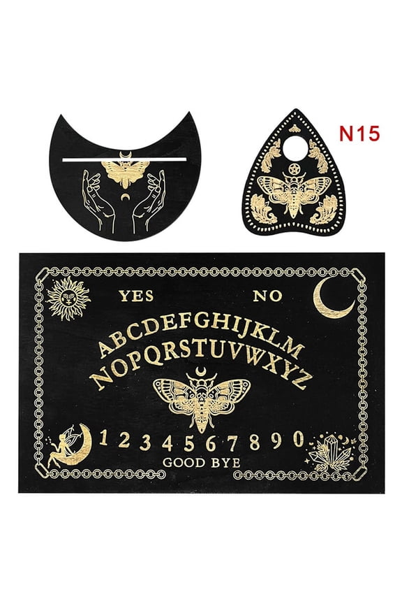 12inch Wooden Divination Pendulum Board Engraved Magic Board Ouija Board Metaphysical Message Witch's Pendulum Board Kit