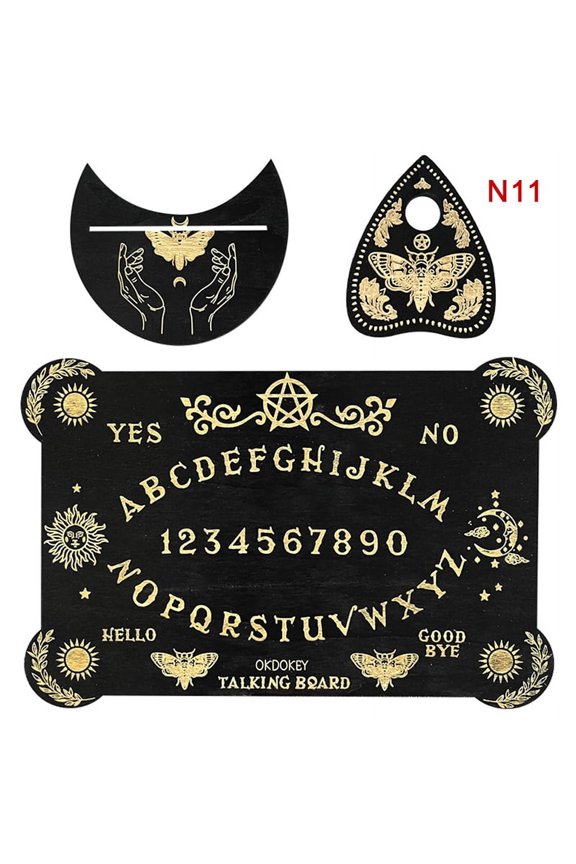 12inch Wooden Divination Pendulum Board Engraved Magic Board Ouija Board Metaphysical Message Witch's Pendulum Board Kit
