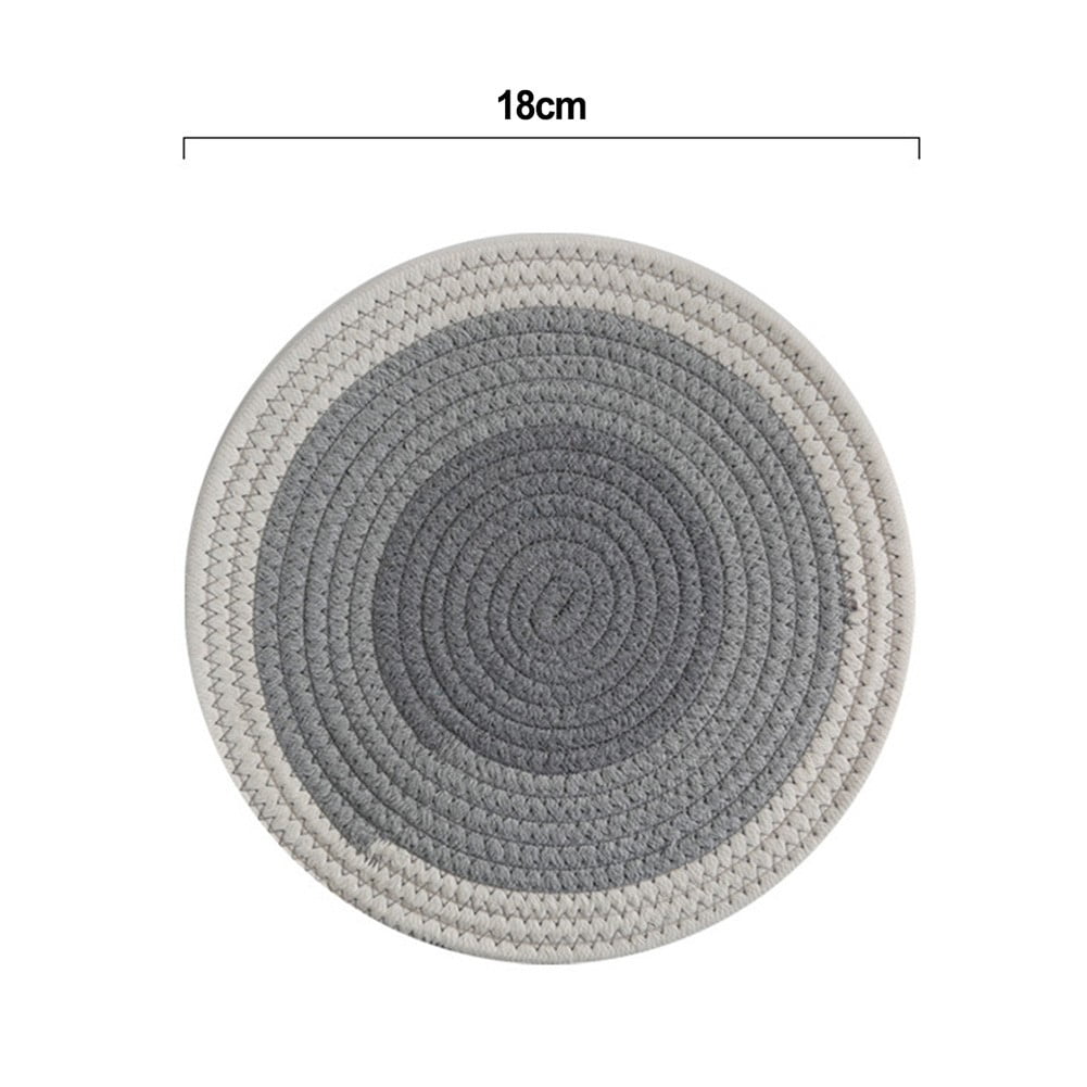 12inch Woven Spiral Heat Resistant Table Placemats Coffee Round