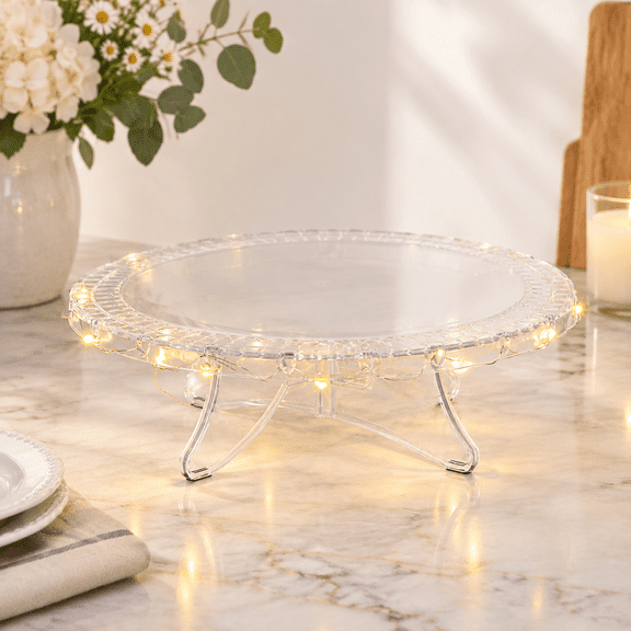 12inchr Round Cake Stand With String Lights