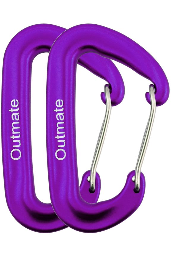 12kN 3.2"x2" Heavy-Duty Carabiner Clip - Durable, Lightweight Aluminum Alloy Carabiner for Hiking, Camping, Keychain, Dog Leahe, Hammock & More