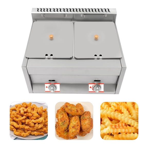 12kg Commercial Counter-top Gas Fryer Deep Fryer Propane LPG Stainless Steel for Hotels, Restaurants