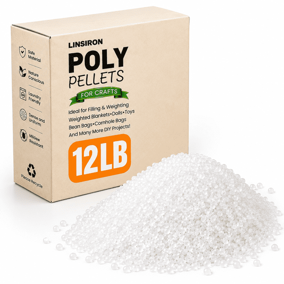 12lb Poly Pellets Weighted Stuffing Beads for DIY Craft Projects